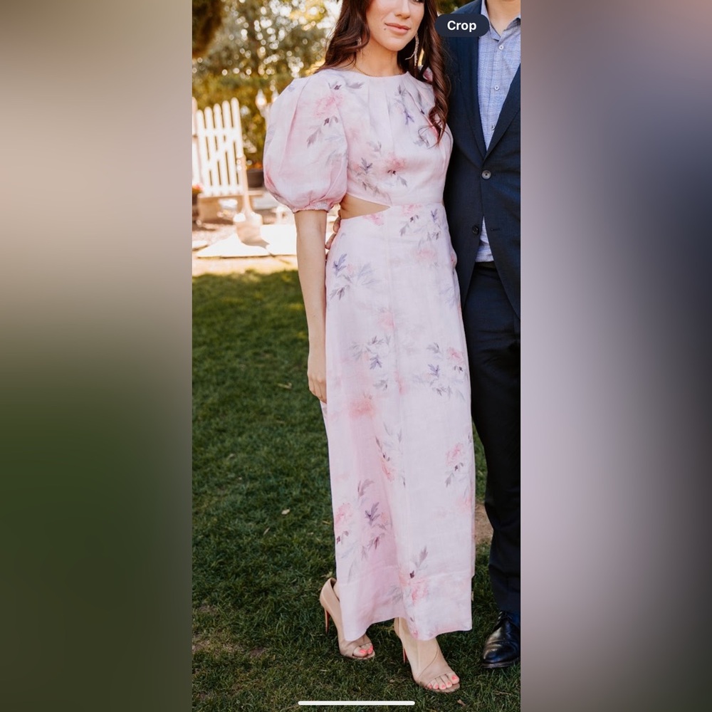 Baby pink floral dress